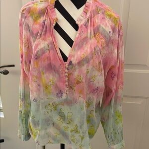 Pilcro Floral Pastel Blouse size M